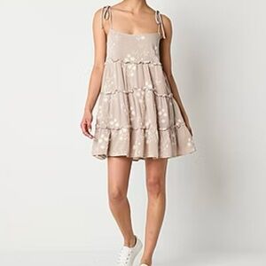 Speechless Tunic Dress‎ M Babydoll Tiered Ruffle Sleeveless Tank Dress Medium